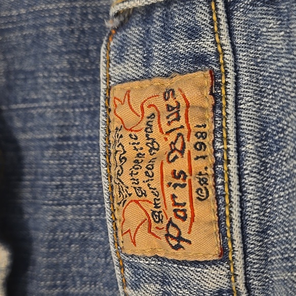 Paris Blues Jeans Womens Size 17 Light Blue Distressed Flare Leg - Picture 12 of 14